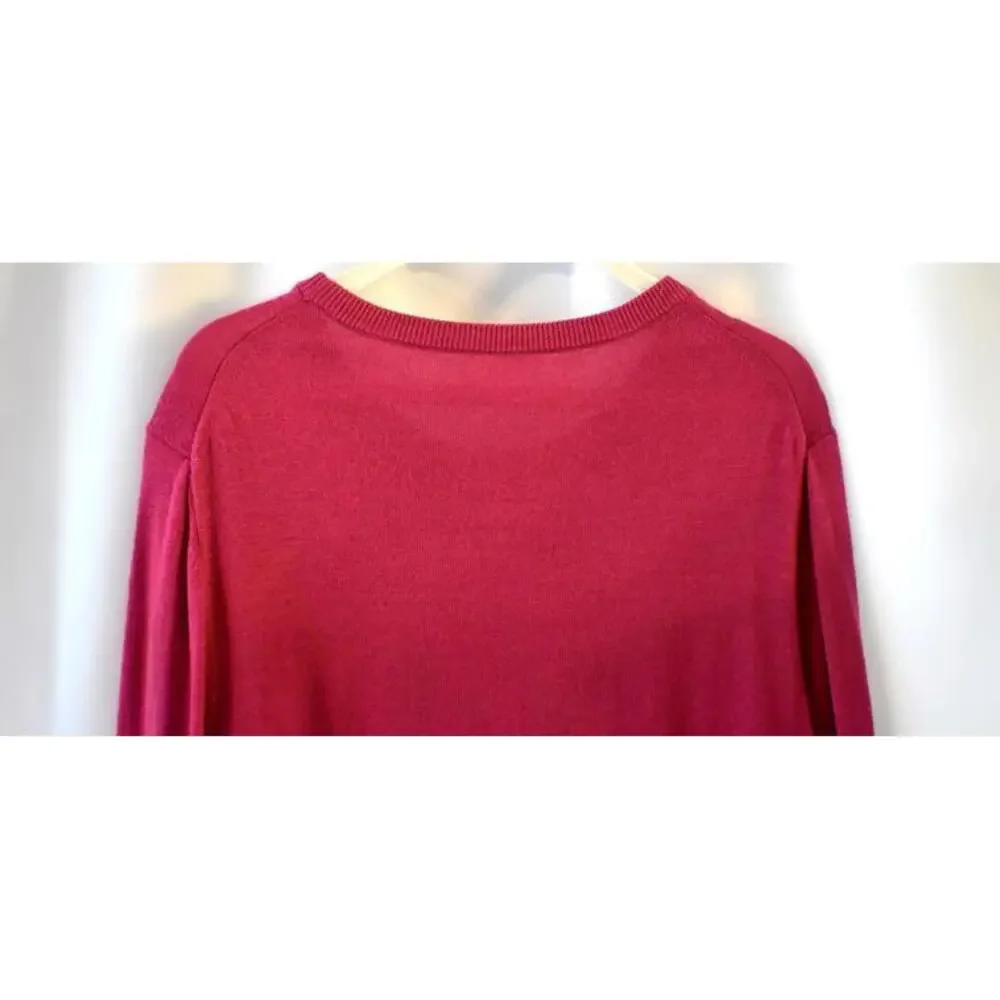 Cozy Women's Crew Neck Sweater in Vibrant Red - Picture 5 of 6
